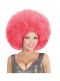 Peluca afro gigante rosa deluxe