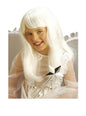 Peluca blanca con flequillo para niña - Widmann | Funidelia