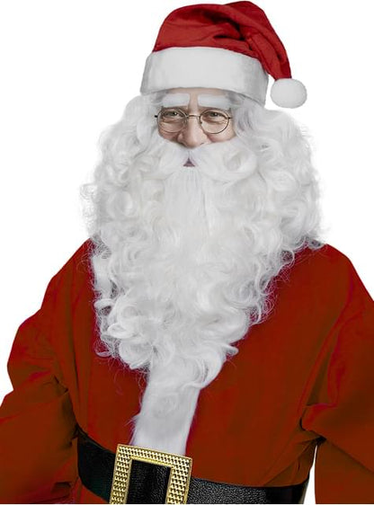 Peluca con barba de Papá Noel Deluxe