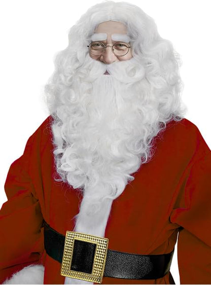 Peluca con barba de Papá Noel Deluxe