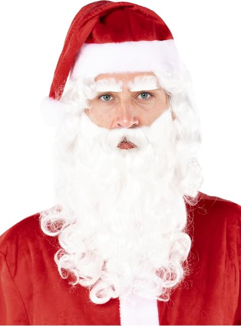 Peluca con barba de Papá Noel - Funiglobal | Funidelia