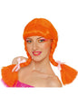 Peluca con trenzas naranja - Guirca | Funidelia