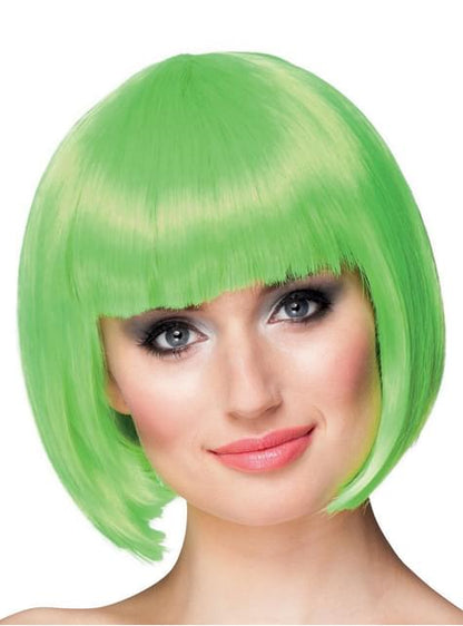 Peluca verde neón corta para mujer - Boland | Funidelia