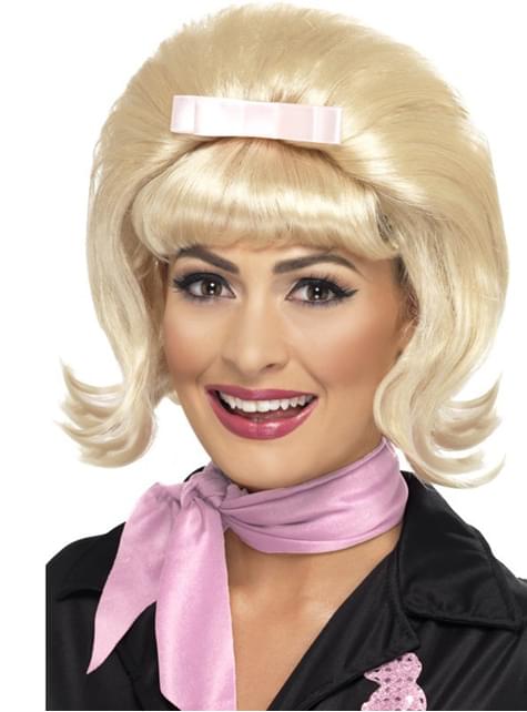 Peluca corte bob de los 50 rubia