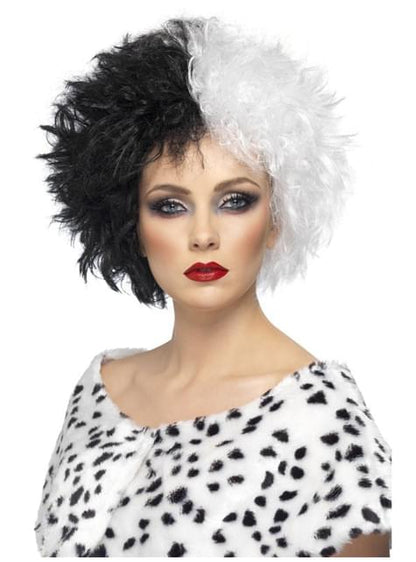 Peluca Cruela blanca y negra - Smiffys | Funidelia