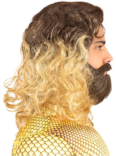 Peluca de Aquaman con barba para adulto - Funiglobal | Funidelia