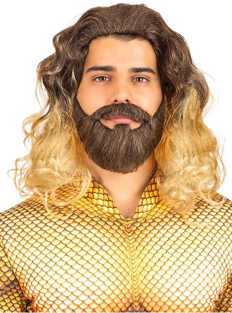 Peluca de Aquaman con barba para adulto - Funiglobal | Funidelia