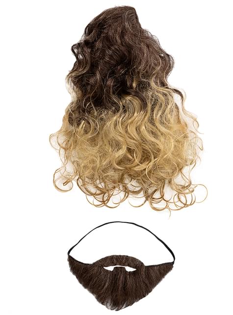 Peluca de Aquaman con barba para adulto - Funiglobal | Funidelia
