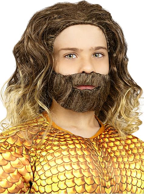 Peluca de Aquaman con barba para niño - Funiglobal | Funidelia