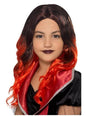 Peluca de bruja roja para niña