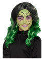 Peluca de bruja verde para niña