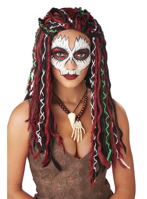 Peluca de dama del vudú para mujer