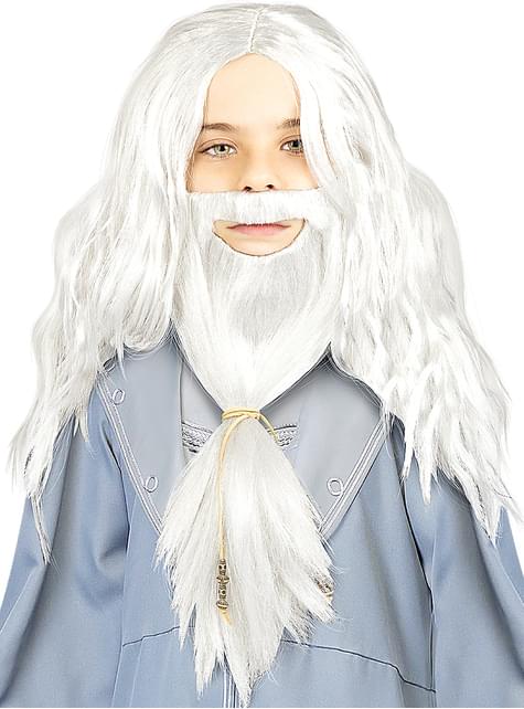 Peluca de Dumbledore con barba para niños - Harry Potter - Funiglobal | Funidelia