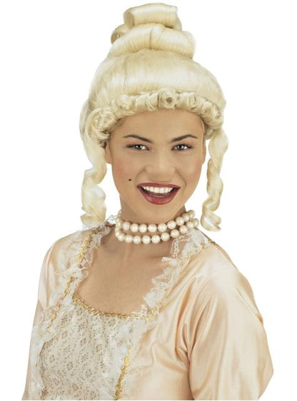 Peluca de época rubia para mujer