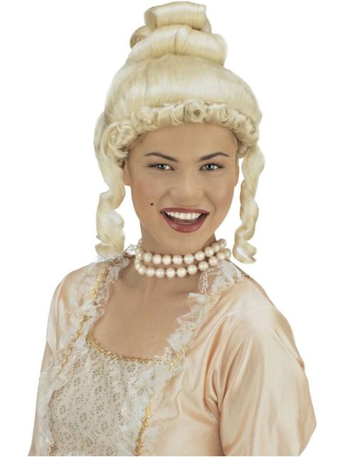 Peluca de época rubia para mujer