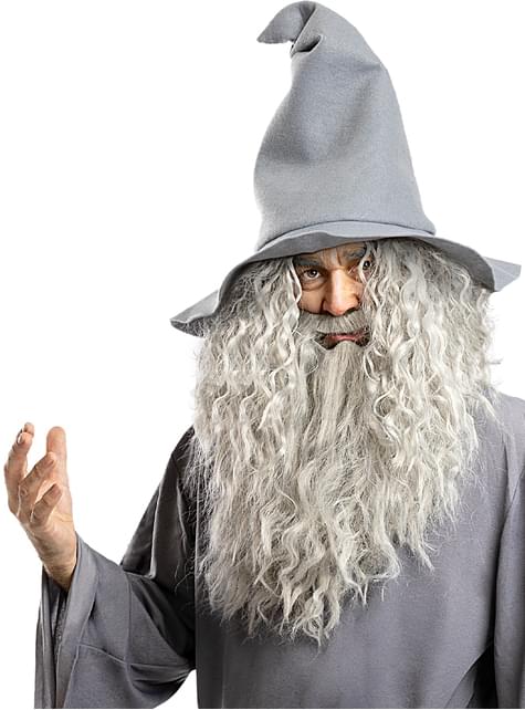 Peluca de Gandalf con barba - El Señor de los Anillos - Funiglobal | Funidelia