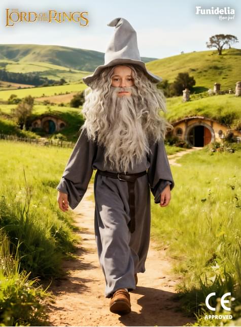 Peluca de Gandalf con barba para niños - El Señor de los Anillos - Funiglobal | Funidelia