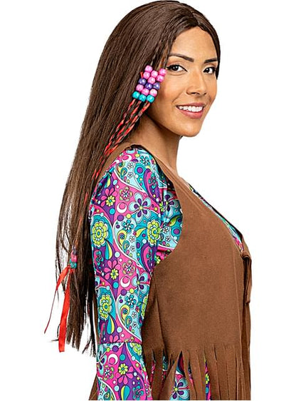 Peluca de hippie morena - Funiglobal | Funidelia