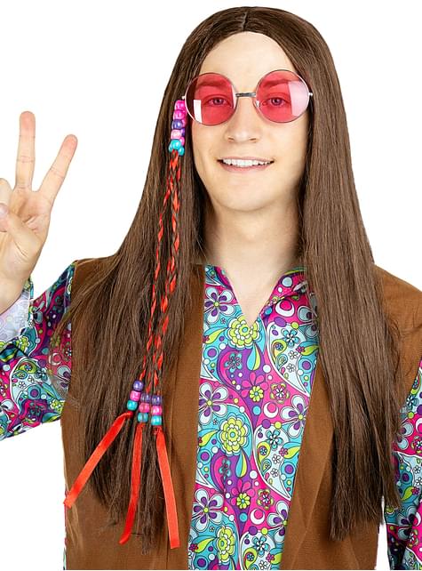 Peluca de hippie morena - Funiglobal | Funidelia