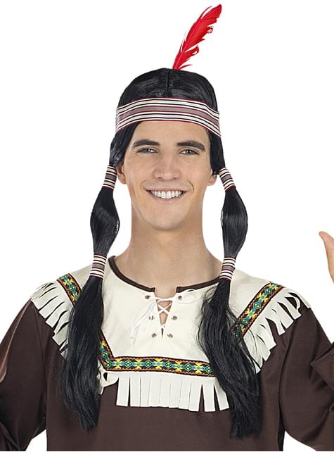 Peluca de Indio con coletas - Funiglobal | Funidelia