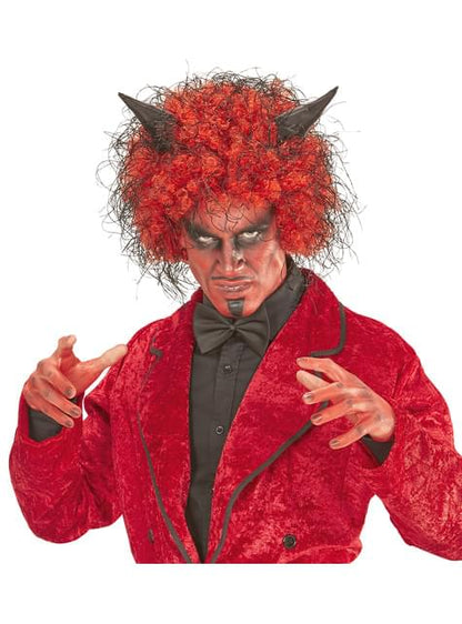 Peluca de Lucifer con cuernos para adulto - Widmann | Funidelia