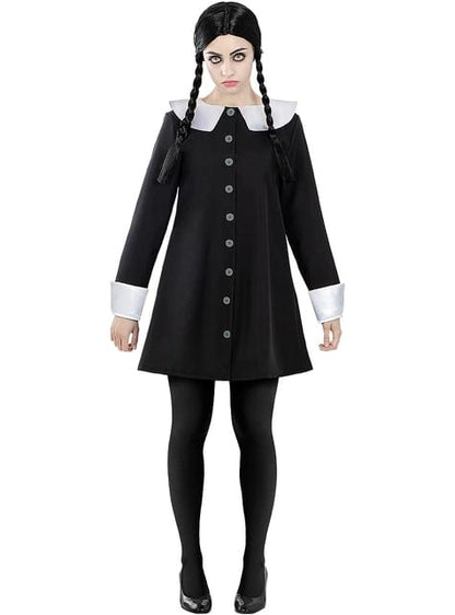 Peluca de Miércoles Addams para mujer - La Familia Addams - Funiglobal | Funidelia