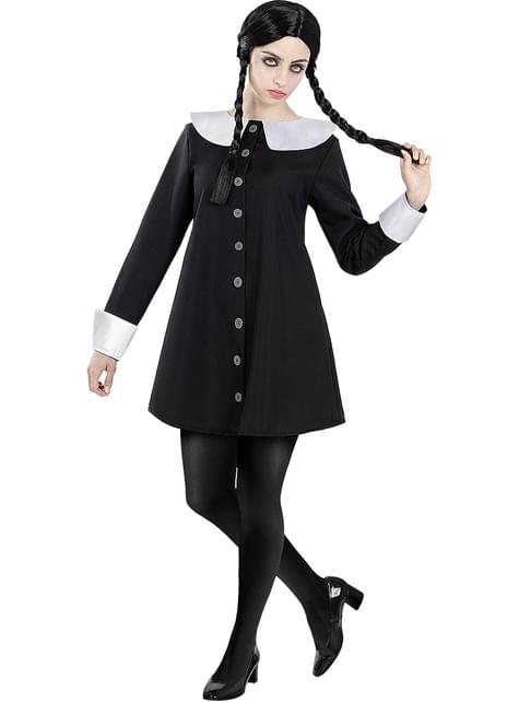 Peluca de Miércoles Addams para mujer - La Familia Addams - Funiglobal | Funidelia
