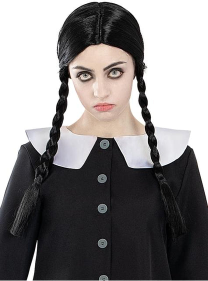 Peluca de Miércoles Addams para mujer - La Familia Addams - Funiglobal | Funidelia