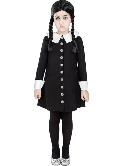 Peluca de Miércoles Addams para niña - La Familia Addams - Funiglobal | Funidelia