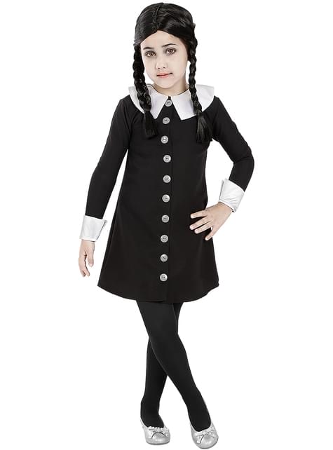 Peluca de Miércoles Addams para niña - La Familia Addams - Funiglobal | Funidelia