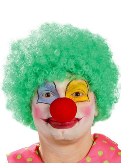 Peluca de payaso verde para hombre