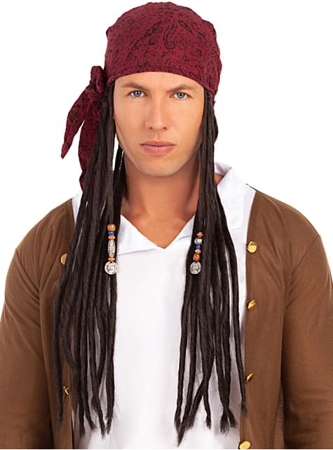 Peluca con pañuelo pirata - Funiglobal | Funidelia