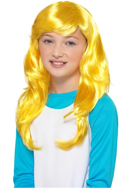 Peluca de Pitufina para niña - Funiglobal | Funidelia