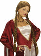 Peluca de princesa castaña medieval