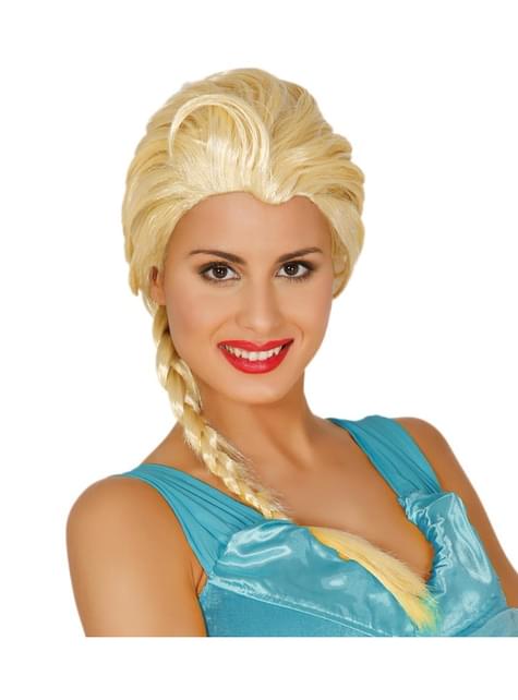 Peluca de princesa de hielo para mujer