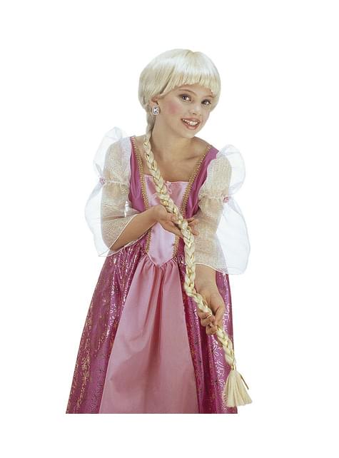 Peluca de princesa de larga melena para niña