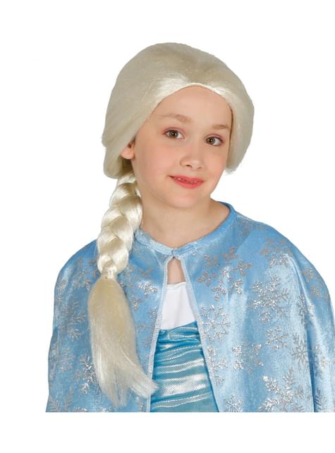 Peluca de princesa del hielo para niña
