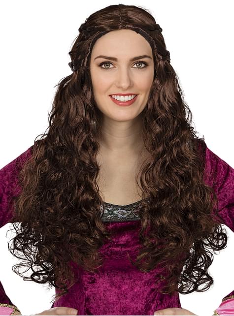Peluca de princesa medieval para mujer - Funiglobal | Funidelia