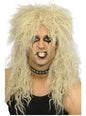 Peluca de rocker rubio para hombre