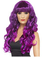 Peluca de sirena morada