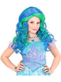 Peluca de sirena verde turquesa para niña - Widmann | Funidelia