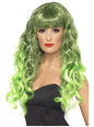 Peluca de sirena verde y negra