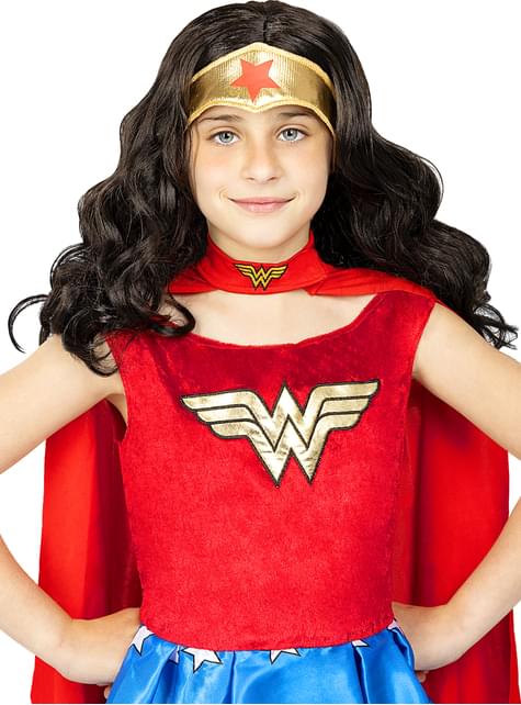 Peluca de Wonder Woman para niña - Funiglobal | Funidelia