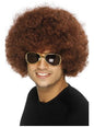 Peluca funky afro marrón - Smiffys | Funidelia