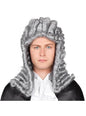 Peluca gris de juez para hombre