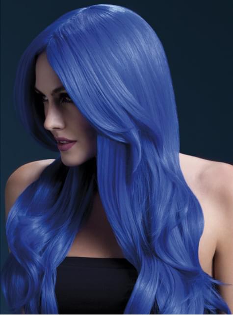 Peluca Khloe azul
