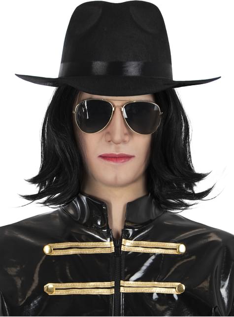 Peluca lisa y gafas de Michael Jackson - Funiglobal | Funidelia