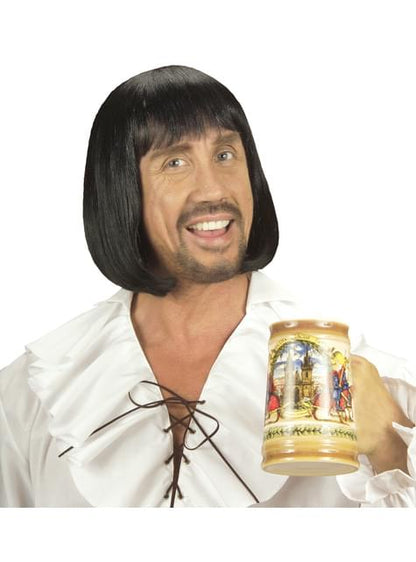 Peluca medieval morena para hombre - Widmann | Funidelia