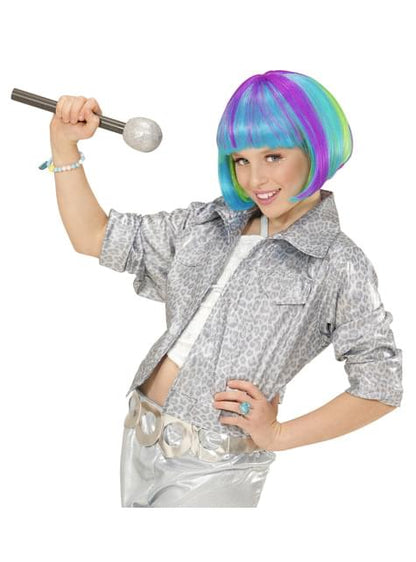 Peluca multicolor media melena para niña - Widmann | Funidelia