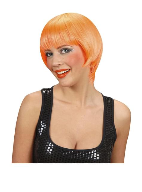 Peluca rave naranja fluorescente - Widmann | Funidelia